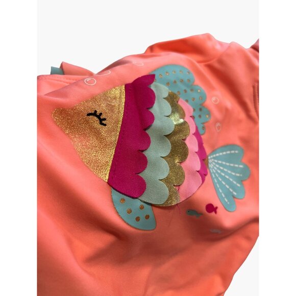 Wet Suit Club Infant Girls Swim Rash Guard Set Size 9 months Excellent Very gent - Picture 5 of 8